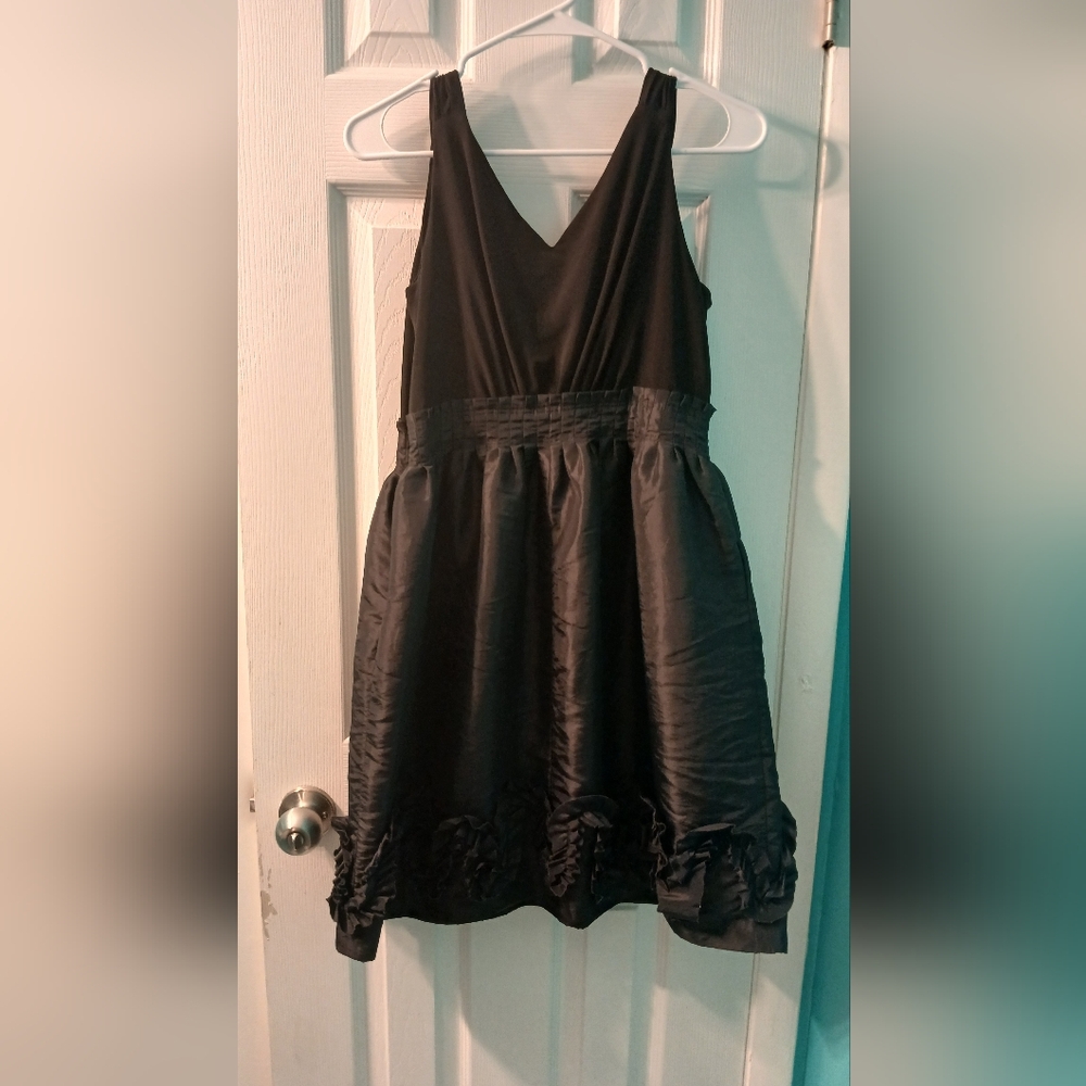 Max and Cleo Mock 2-piece Black Dress Size 10